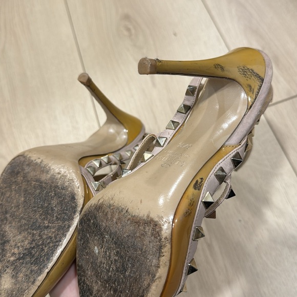 VALENTINO GARAVANI RKSTUD HEELS SHOES 37.5 - Picture 8 of 10